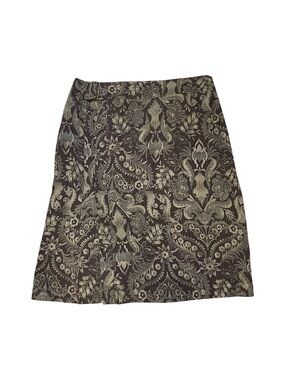 Jones Studio Brown Paisley Skirt